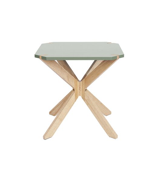 Side table Mister X - Rubber Hout, Groen MDF top - 45x45x45cm