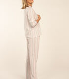Pyjama lange mouwen lange broek doorknoop PERLEI image number 2