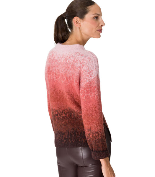 Pull en tricot avec dégradé de couleurs