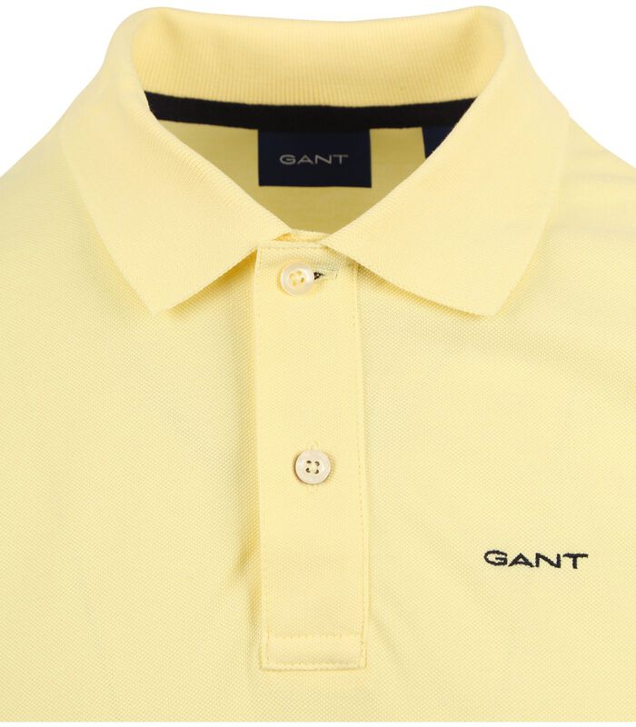 Gant Polo Piqué Rugger Geel image number 1
