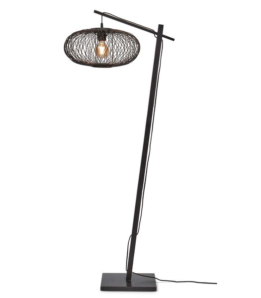 Vloerlamp Cango - Bamboe Zwart/Zwart - 62x40x150cm