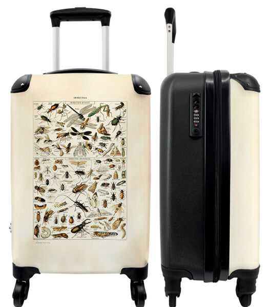 Ruimbagage koffer met 4 wielen en TSA slot (Insecten - Vintage - Dieren - Natuur)