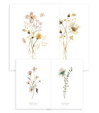 MADEMOISELLE - Set van 4 kinderposters - Botanische bloemen image number 1