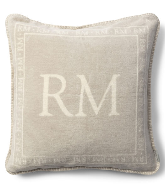 Housse de coussin gris, Taie d'oreiller - RM Logo 60x60 - Coton