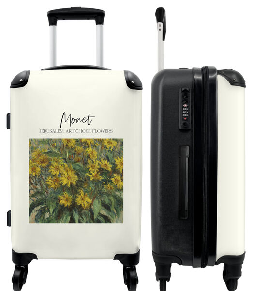 Bagage à main Valise avec 4 roues et serrure TSA (Art - Monet - Maîtres anciens - Fleurs)