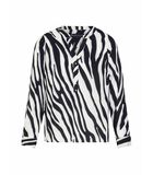 Zebra print voile blouse DARCY image number 0