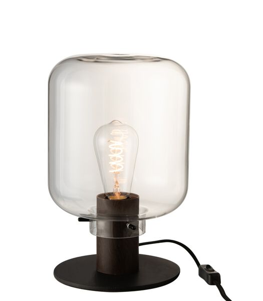 Standing jar - Tafellamp - glas -  transparant - zwart
