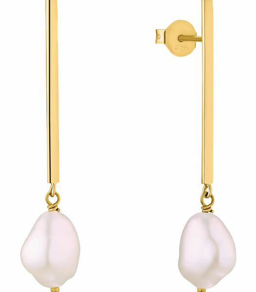 Boucles d'oreilles pour dames, argent sterling 925, perle de culture d'eau douce