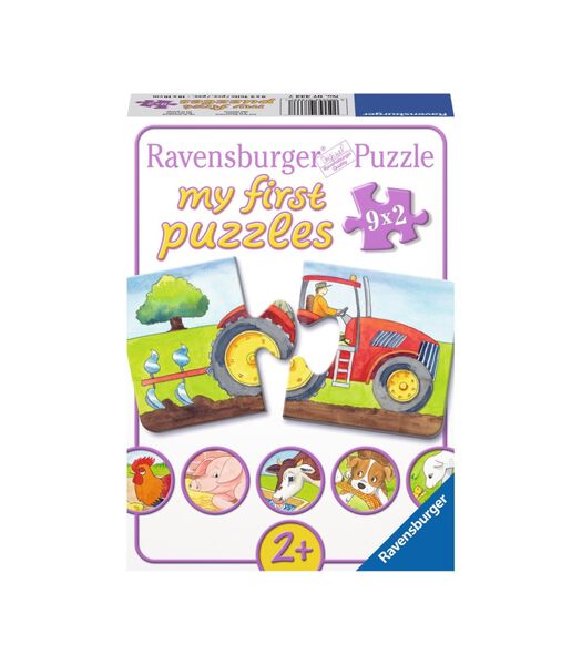 Op de boerderij - My First puzzles - 9x2 stukjes - kinderpuzzel