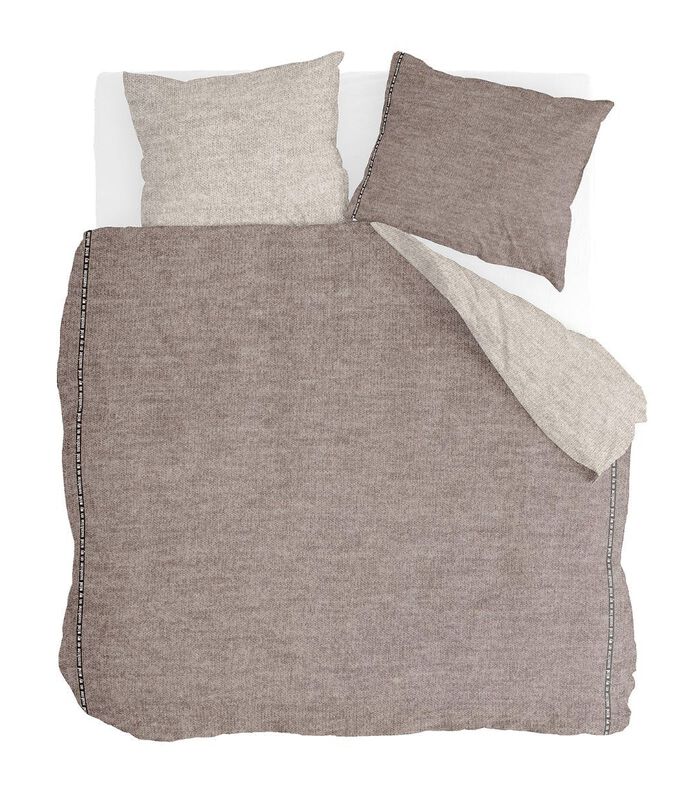 Housse de couette Casual Beauty Taupe / Sable Coton image number 1