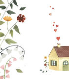 Affiche seule maisons et fleurs Queyran, Lilipinso image number 1