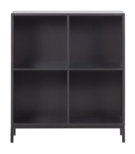 Armoire Basse - Pin - Noir Foncé - 93x81x35  - Vt