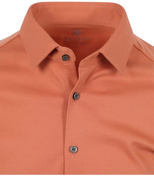 Short Sleeve Jersey Overhemd Peach Oranje