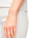 Armband voor dames, 925 sterling zilver, gekweekte zoetwaterparel image number 2