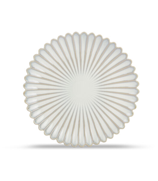 Assiette plate 20cm nuance white Lotus - (x4)