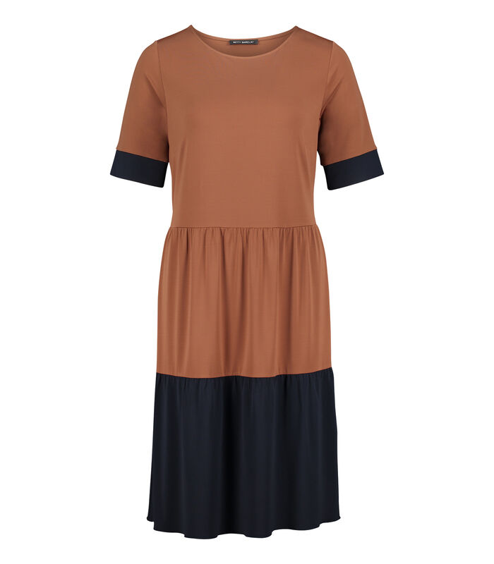 Jersey jurk met colour blocking image number 2