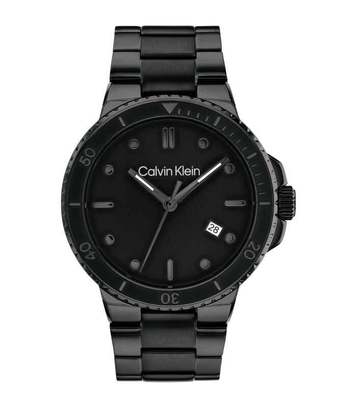 CK horloge zwart staal band 25200205 image number 0