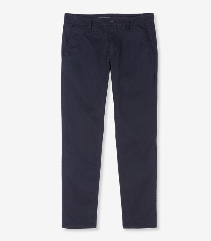 Effen chino broek stretch O1REANO image number 0