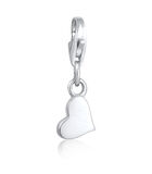 Amulette Charm Femme Pendentif Coeur Simple En Argent 925 Sterling image number 0
