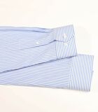 Strijkvrij Overhemd  - Lichtblauw gestreept - Slim Fit - Poplin Katoen - Lange Mouw - Heren image number 3