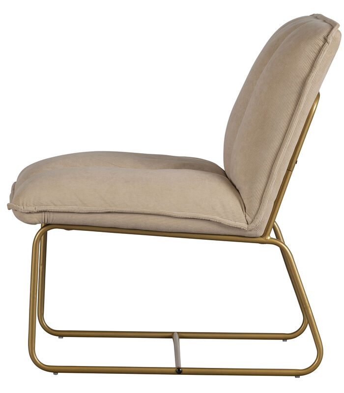 Fie Fauteuil - Ribstof - Zand - 77x64x71 image number 3
