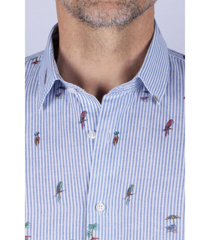 Overhemd linnen franse kraag dier image number 2