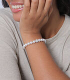 Bracelet Femmes Elégant Avec Perles Synthétiques Et Cristaux En Argent Sterling 925 image number 4