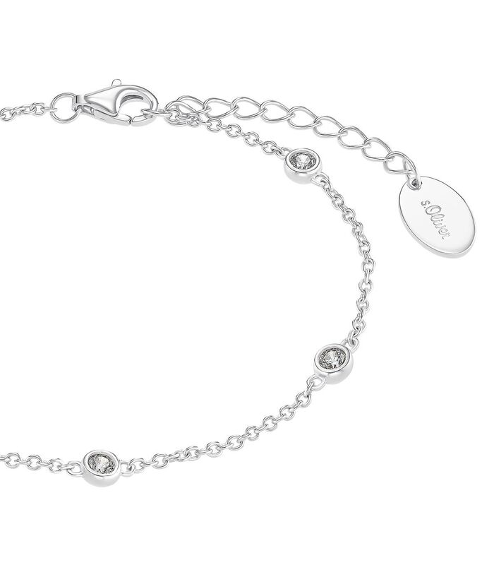 Bracelet pour dames, argent 925 Sterling, zirconium synth. image number 2
