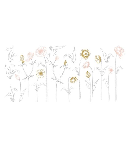 CHAMOMILLE - Muursticker kinderkamer, bloemen