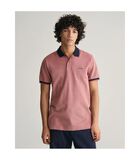 Shield Oxford Piqué Poloshirt Rood image number 1