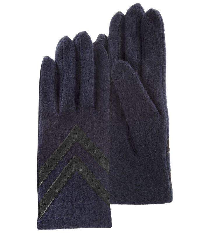 Wollen handschoenen - Touchscreen - Blau image number 4