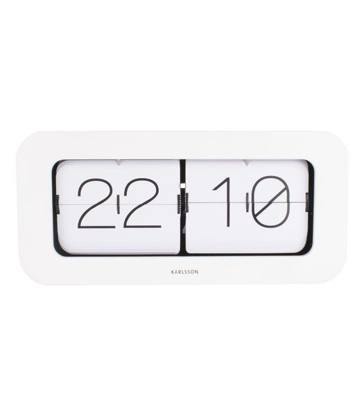 Horloge de table Matiz - Bambou/Blanc - 37x9x16cm