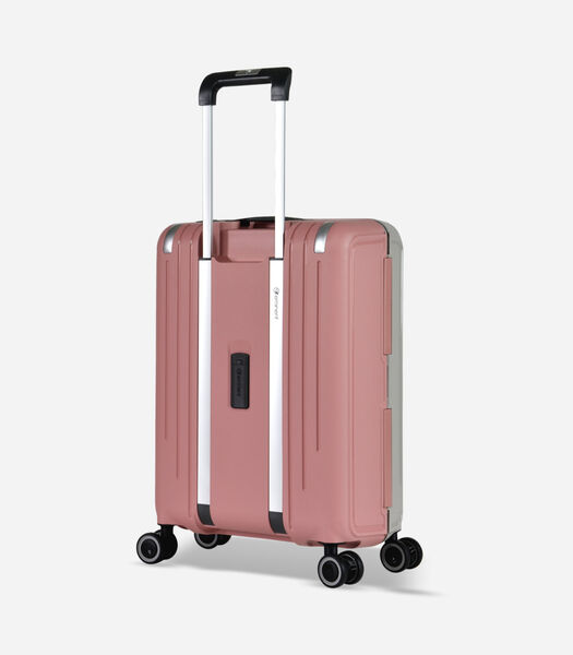 Vertica Handbagage Koffer 4 Wielen Grijs/Roze