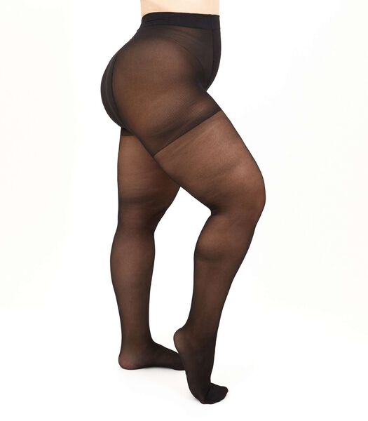 Giulia - Molly 40den (grandes tailles) Collants conçus pour jambes courtes (multipack) - Noir - XL