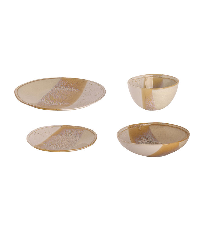 Serviesset Beach Stoneware 6-persoons 24-delig Beige image number 1