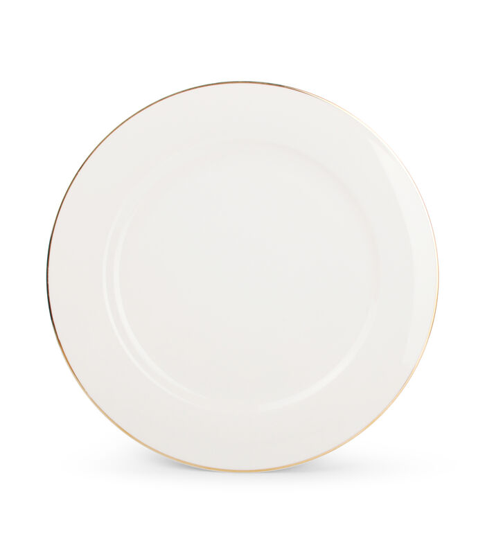 Assiette plate 26,5cm avec bord doré Era - (x4) image number 0