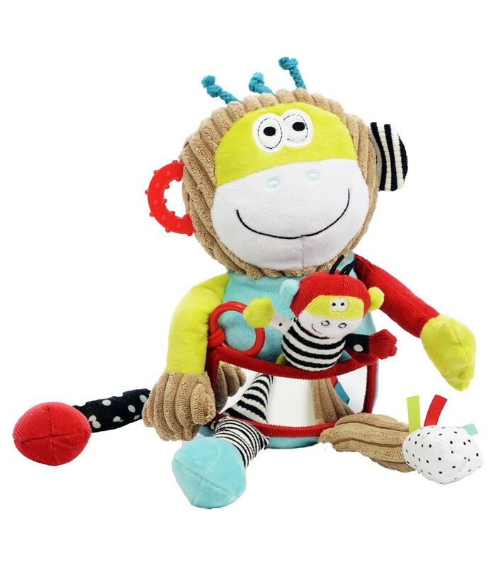 Toys speelgoed Classic activiteitenknuffel aap Charlie - 25 cm image number 2