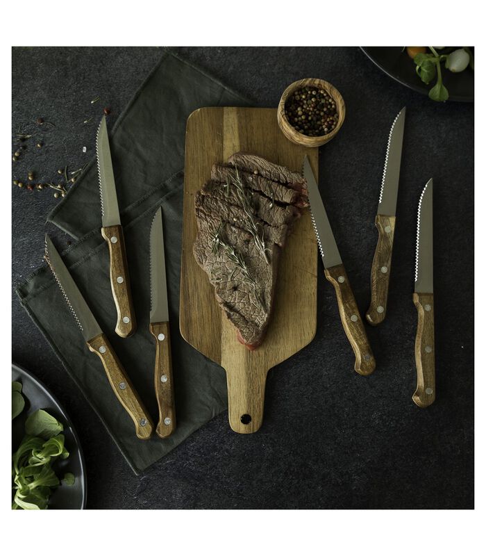 Set de 6 couteaux à steak avec support image number 2