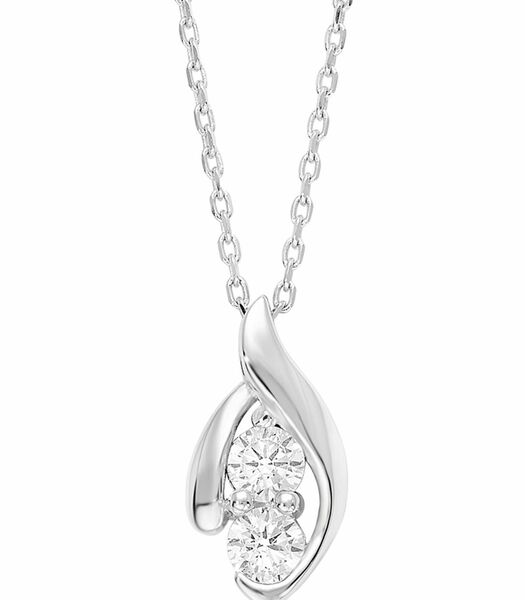 Chaîne avec pendentif pour dames, argent 925 Sterling, zirconium synth.