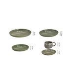 Serviesset Sandy Loam Stoneware 6-persoons 30-delig Groen image number 1