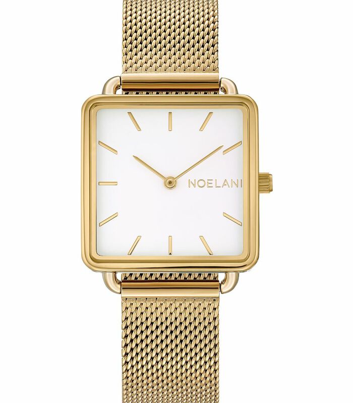 Quartz horloge voor dames, roestvrij staal IP goud image number 0
