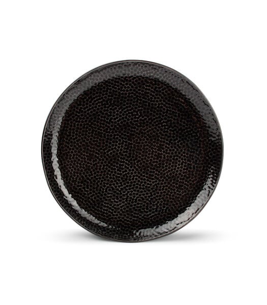 Assiette plate 20,5cm noir Mielo - (x4)