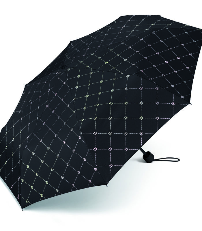 Parapluie Dame Super Mini Monogram noir avec "ES" image number 0