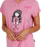 Pyjamashort t-shirt Goodnight Gorjuss Santoro roze image number 3