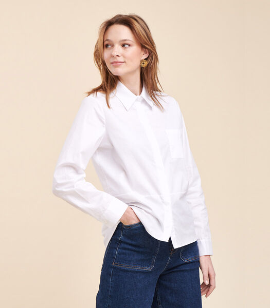 Katoenpoplin blouse
