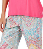 Pyjama broek t-shirt Colored Diamonds roze image number 3