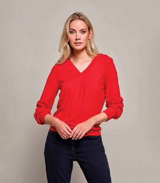 Leila Jersey Top Rood