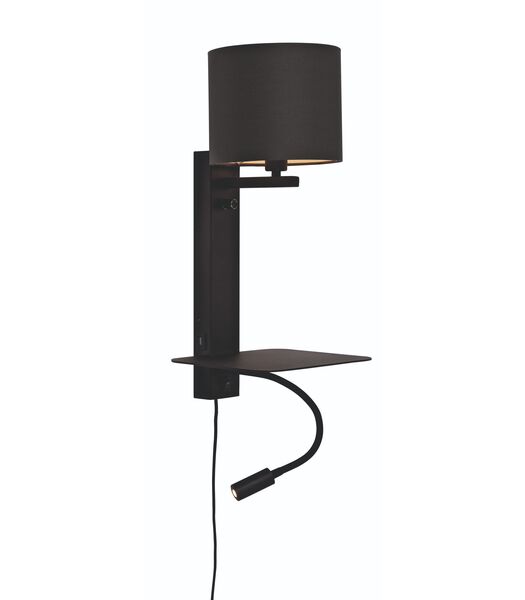 Wandlamp Florence - Zwart/Zwart - 24x22x52cm