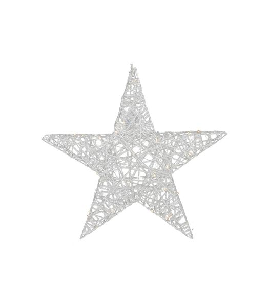 Étoile de Noël  Argent Leonie B - avec minuterie LED - Grande