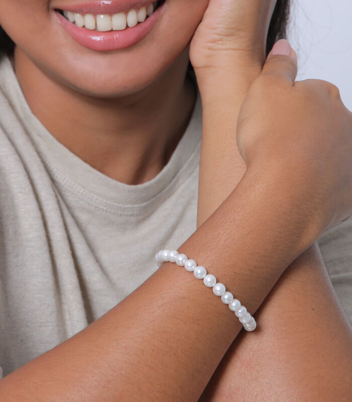 Bracelet Femmes Classique Avec Perles De Coquillage En Argent Sterling 925 image number 4